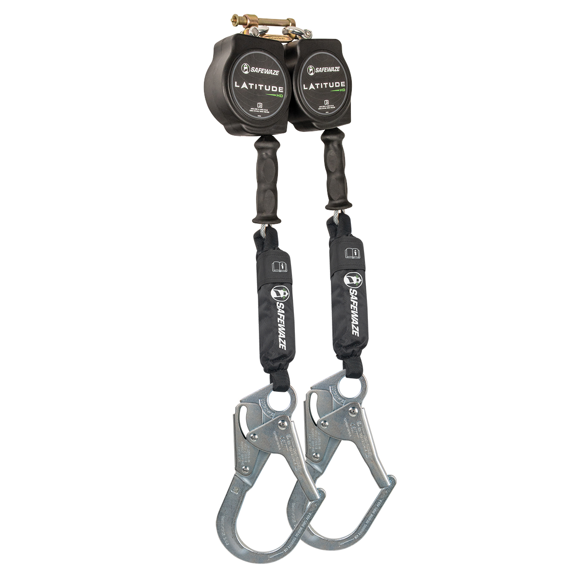 10ft Dual Cable Self-Retracting Lifeline w/Rebar Hook - Fall Protection